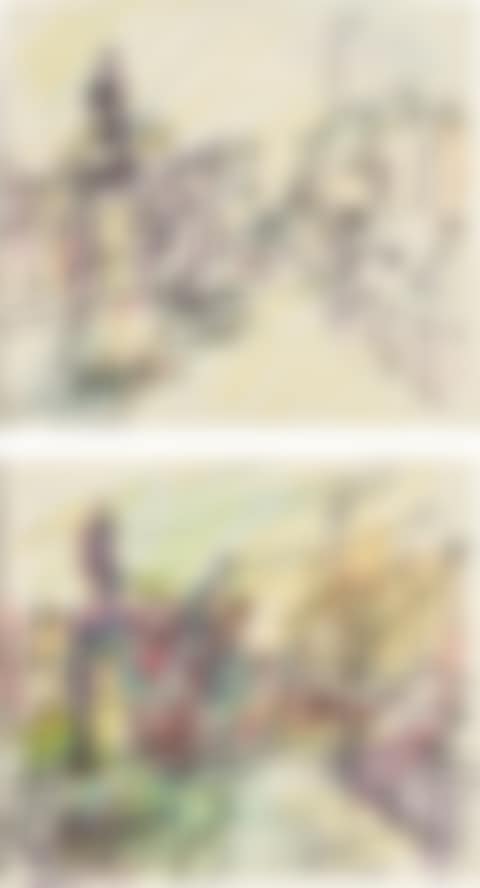 Two Studies for "Mornington Crescent - Summer Morning" (preview)