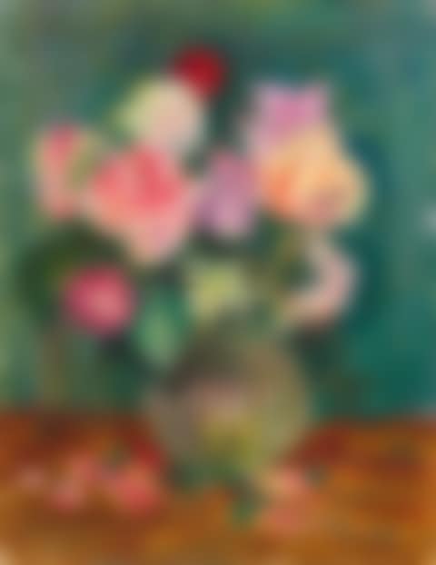 Roses dans un vase de verre (preview)