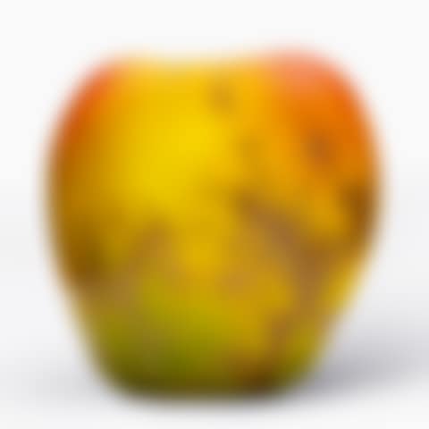 Monumental sculpture in the shape of an apple; A monumental Hans Hedberg faience apple sculpture (preview)