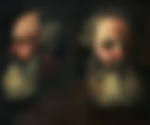 Two studies of a head of a bearded man (preview)