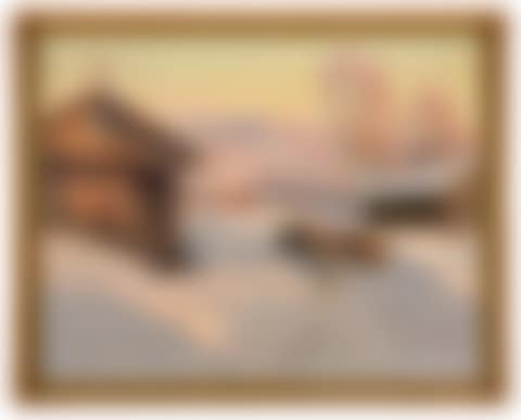 Farm in winter landscape (preview)
