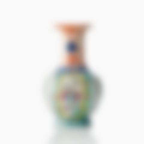 An inscribed famille rose vase Of baluster (preview)