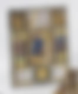 Rectangular German stained glass window (preview)