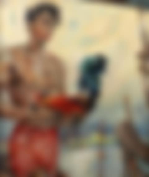 Tahitian with rooster (preview)