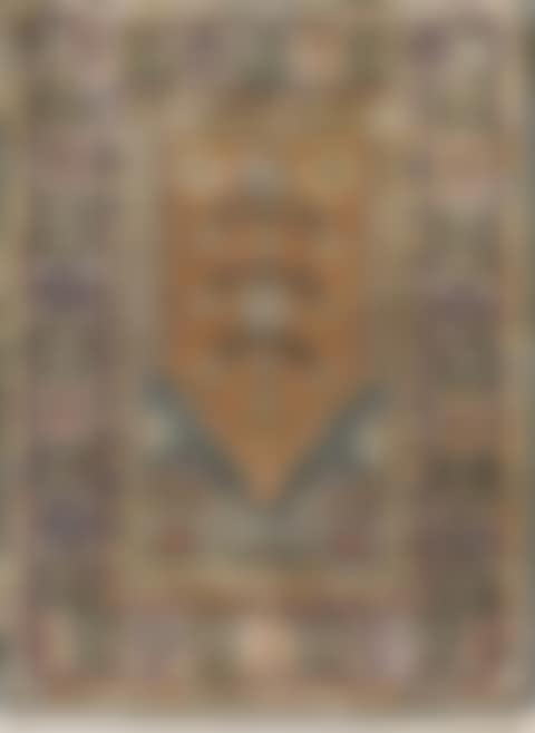 Alfombra oriental de oración en lana y seda (preview)