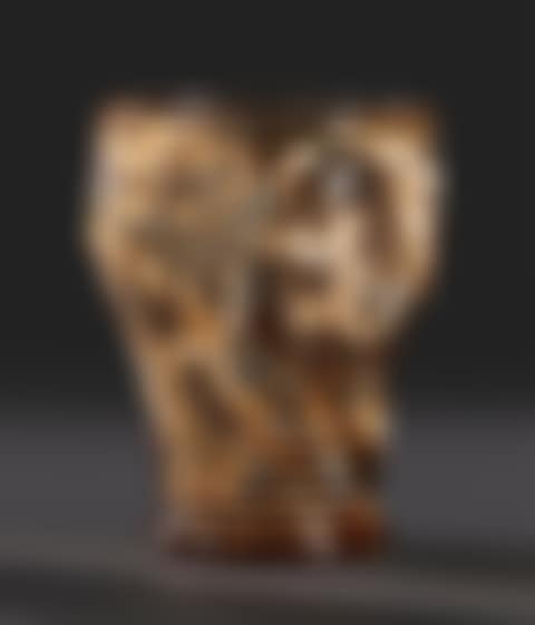 Goblet with a dented tubular body and bulges at the top on a slightly overhanging heel (preview)