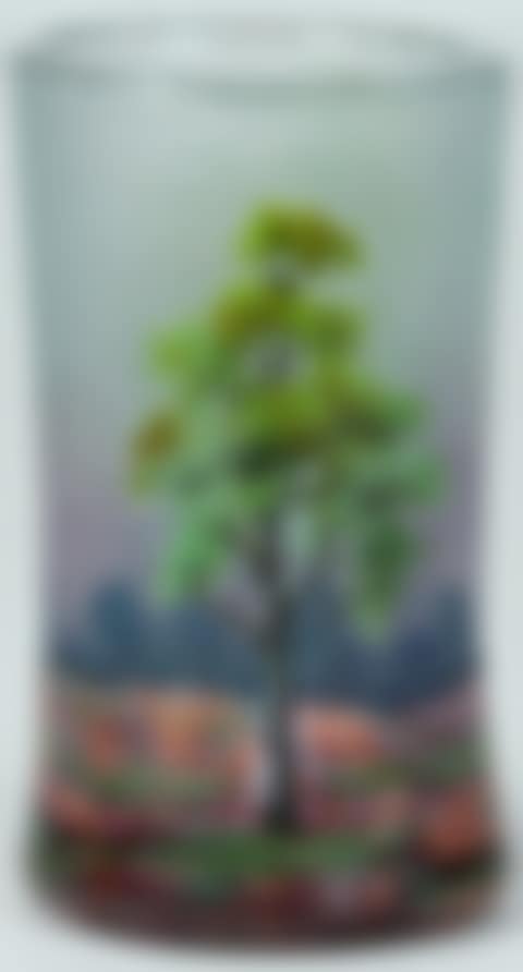 enamel decorated scenic vase (preview)