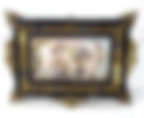 Framed Italian Capodimonte allegorical plaque (preview)