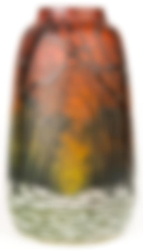 A French cameo glass vase depicting a winter scene (preview)
