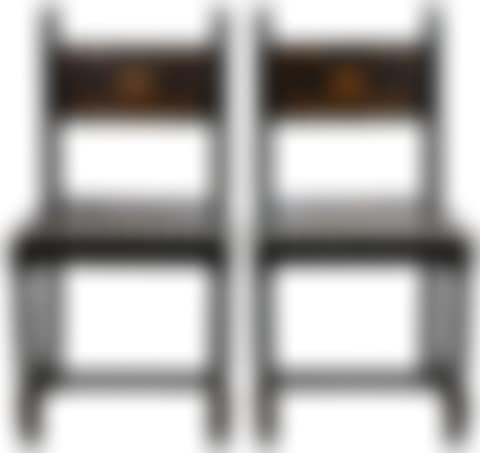A pair of ebonized Italian inlaid hall chairs (preview)