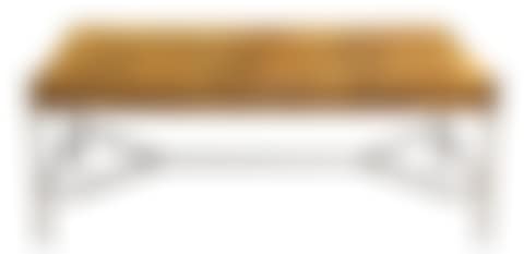 burled olive wood and chromed steel executive desk (preview)