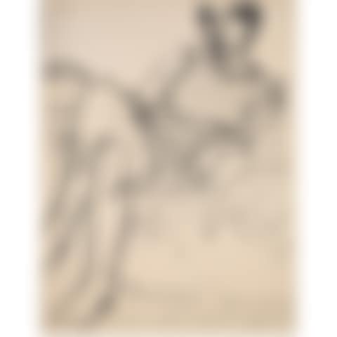 "Seated Woman in Striped Dress" (preview)