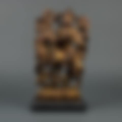 Chinese gilt lacquered wood figure of Manjushri (preview)