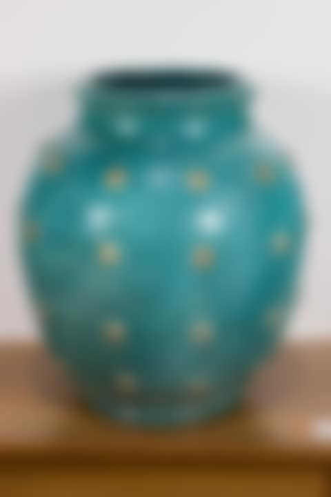A large Italian Ceramica ND Dolfi majolica turquoise glazed jar (preview)