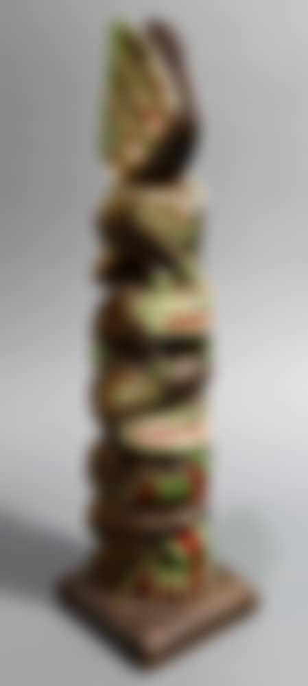 A Pacific Northwest Coast Kwakiutl cedar painted totem pole (preview)