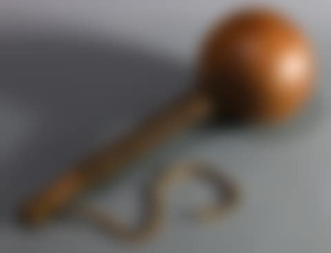 Gourd Rattle with fine sennit wrapping (preview)