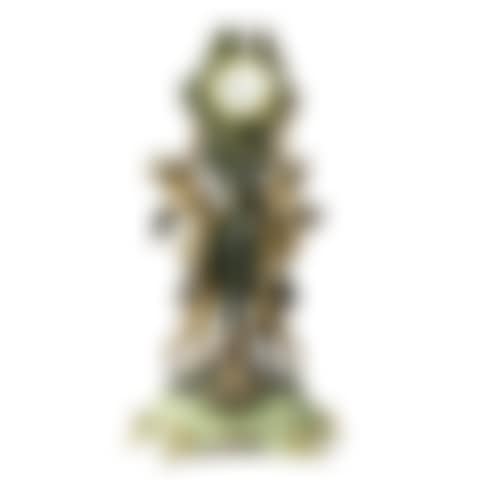 A French cold painted metal figural mantle clock (preview)