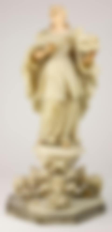 An Italian stone carved sculpture depicting St Agnes (preview)