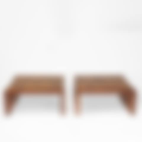 Three Mid-Century Modern Brazilian Mahogany & Glass Cocktail Tables (preview)
