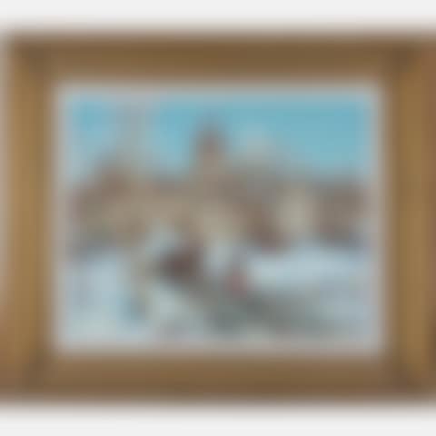 Winter Village Scene (preview)