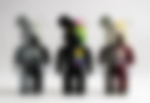 OriginalFake Dissected Bearbrick Companion 400% (Grey, Black and Red) (preview)