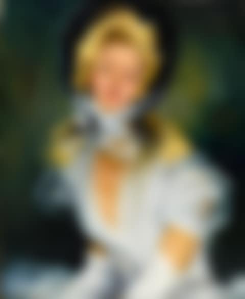 Portrait of young woman in hat (preview)