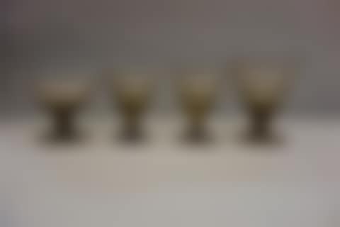 Smoked crystal table service consisting of two carafes with their original corks, a pitcher, nine champagne glasses, twelve water glasses, ten wine glasses and ten Madeira glasses (tiny chips) (preview)