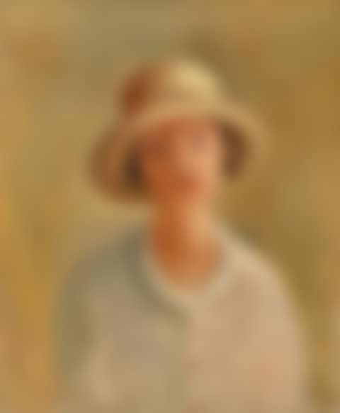 Portrait de Geneviève au chapeau de paille, nièce du peintre (preview)