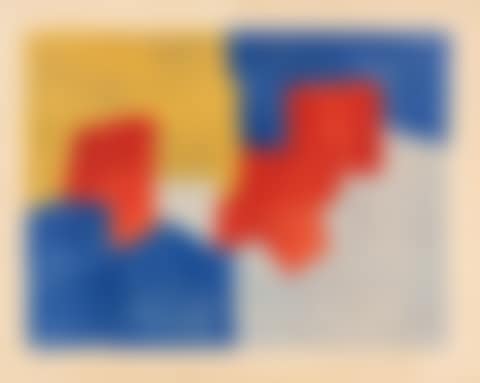 Composition bleue, grise, rouge et jaune (Composition in blue, grey, red, and yellow) (preview)