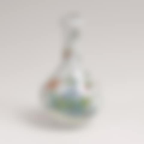 Small garlic vase with flowers and insects (preview)