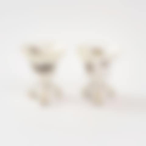 Pair of spice bowls with bird painting (preview)