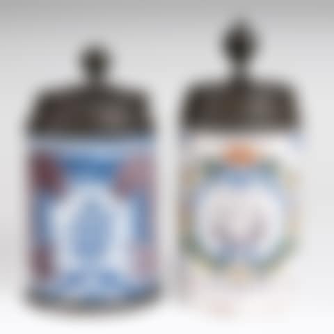 Pair of faience roller jugs (preview)