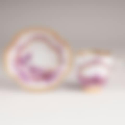 Cup with merchant egg and landscape scenes in purple Camaieu (preview)