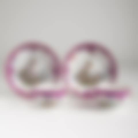 Pair of cups with landscapes and purple scales (preview)