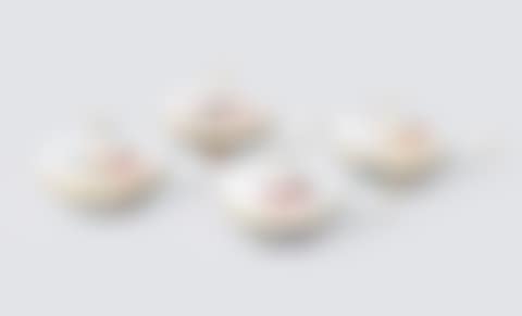 Set of 4 saucepans with fruit painting and gold rim (preview)