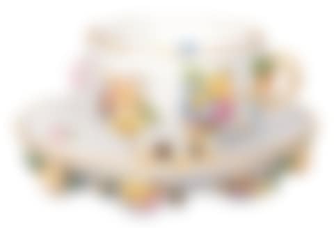 Mocca cup with plastic flower decoration (preview)