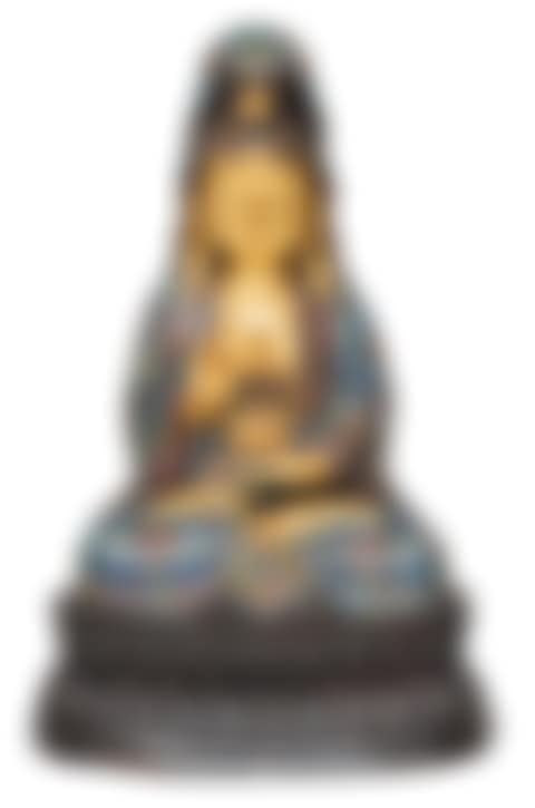 Bronze figure "Guanyin" with cloisonné coat (preview)
