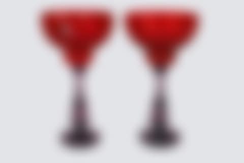 Pair of modern wine glasses from Daum (preview)