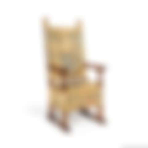 High-backed armchair upholstered in Brussels tapestry (preview)