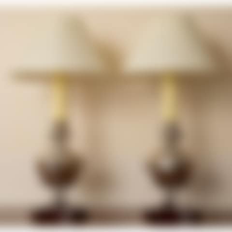 Pair of silver table lamps (preview)