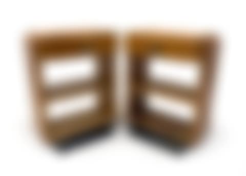 Pair of bedside tables in burl veneer opening with a belt drawer (preview)
