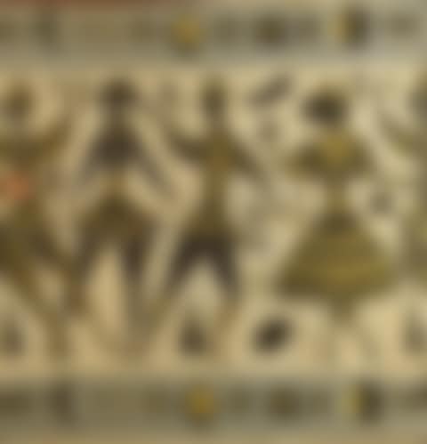 printed textile depicting figures (preview)