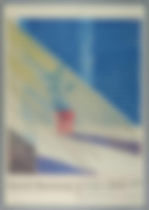 Sun" poster for David Hockney touring exhibition, "David Hockney prints 1954-1977" (preview)