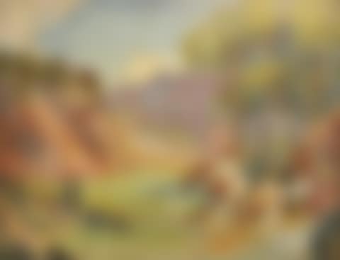 landscape of two knights chasing a boar (preview)