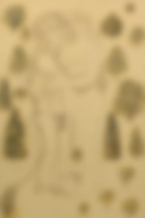untitled, depiction of an anthropomorphic ape and a nude woman with trees to background (preview)