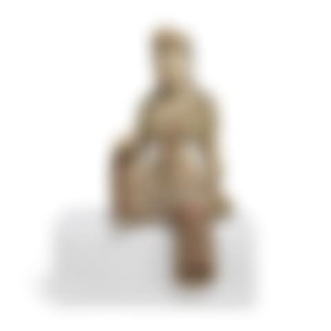 A CHINESE PAINTED WOOD FIGURE OF A BODHISATTVA (preview)