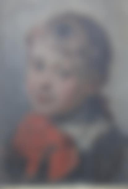 Portrait of a young boy with a red bow (preview)