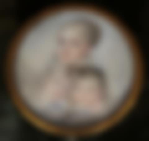 Portrait of Mrs. Ann MERLIN née CULLUM and her two children Antoine and Henri (preview)
