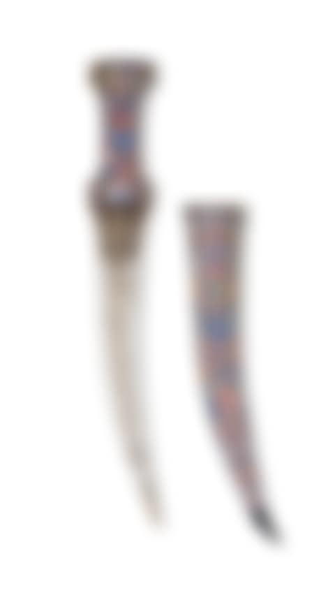 A Qajar enamelled steel dagger ( jambiyya ) (preview)