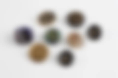 Eight pressed glass buttons (preview)
